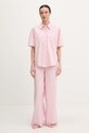 Calvin Klein Underwear piżama dwuczęściowa damska bawełniana różowy LV00QS7637