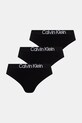 Calvin Klein Underwear figi damskie bawełniane z elastanem 3-pack czarny LV00QD5398