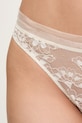 Oblačila Calvin Klein Underwear tangice ženske čipkaste LV00QF8631 bež