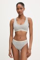 Calvin Klein Underwear бикини тип бразилиана дамски от памук с еластан LV00QF8771 сив SS26