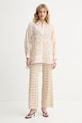 Twinset spodnie plażowe damskie 261LM3ACC beżowy SS26