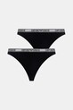 Emporio Armani Underwear nohavičky dámske 2-pak čierna EW000404.AF19028