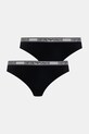 Emporio Armani Underwear tangá dámske 2-pak čierna EW000402.AF19028