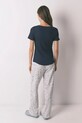 Odzież women'secret spodnie piżamowe bawełniane 3703229 niebieski