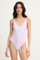 Guess jednoczęściowy strój kąpielowy VIOLET miękka fioletowy E6GJ43.KF442