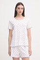 Odzież United Colors of Benetton piżama damska bawełniana 3OJC3P04J biały