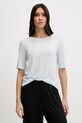 United Colors of Benetton t-shirt piżamowy z dodatkiem jedwabiu dzianina niebieski 3UEV3M08C