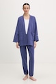 United Colors of Benetton spodnie piżamowe damskie z bawełną 3WNW3F050 granatowy SS26