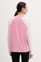 Oblečenie United Colors of Benetton pyžamové tričko s dlhým rukávom dámske s viskózou 3Y5E3M08J ružová