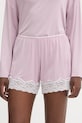 United Colors of Benetton kratek ženski spodnji del pižame z viskozo vijolična 3Z1239170