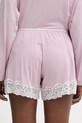 Oblačila United Colors of Benetton kratek ženski spodnji del pižame z viskozo 3Z1239170 vijolična