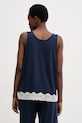 Oblačila United Colors of Benetton Zgornji del pižame – top ženski z viskozo 3Z123H00P mornarsko modra