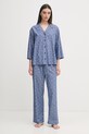 United Colors of Benetton piżama damska bawełniana niebieski 46QX3P00Z