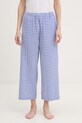 United Colors of Benetton spodnie piżamowe damskie bawełniane niebieski 47OL3F00N