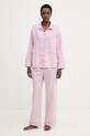 United Colors of Benetton piżama dwuczęściowa damska bawełniana różowy 4FCL3P010