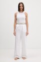 Calvin Klein Underwear pyžamové nohavice dámske bavlnené LV00QS7520 biela SS26
