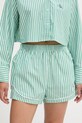 Calvin Klein Underwear ženske kratke hlače za spavanje od pamuka zelena LV00QS7604