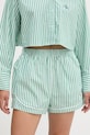 Calvin Klein Underwear ženske kratke hlače za spavanje od pamuka zelena LV00QS7604