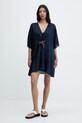 Tommy Hilfiger plážová šatka dámska UW0UW06583 tmavomodrá SS26