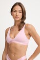 Tommy Hilfiger trojuholníková podprsenka z modalu ružová UW0UW06496