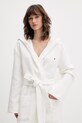 Odjeća Tommy Hilfiger kućni ogrtač s kapuljačom ženski pamukni UW0UW06322 bež