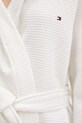 Tommy Hilfiger kućni ogrtač s kapuljačom ženski pamukni bež UW0UW06322