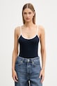 Tommy Hilfiger body dámské s bavlnou námořnická modř UW0UW06275
