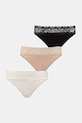 Tommy Hilfiger chiloți g-string pentru femei, din bumbac cu elastan bej UW0UW06337