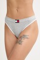 Tommy Hilfiger nohavičky dámske s bavlnou sivá UW0UW06274