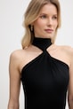 Elisabetta Franchi Κορμάκι γυναικείο με βισκόζη BO03963E2 μαύρο