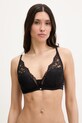 BOSS τριγωνικό σουτιέν δαντελένιο HALF PAD_BLOSSOM μαύρο 50556192