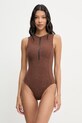 OAS strój kąpielowy jednoczęściowy damski brązowy 601003.6453