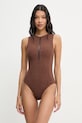 OAS strój kąpielowy jednoczęściowy damski brązowy 601003.6453
