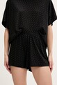 BOSS σορτς πιτζάμας γυναικεία από lyocell B Logo_Shorts μαύρο 50561055