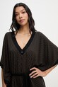 BOSS sukienka plażowa damska Monogram_Kaftan czarny 50561263