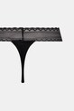 Îmbrăcăminte HUGO chiloți tanga pentru femei, din bumbac cu elastan TRIPLET LACE STRING pachet de 3 50557221 negru