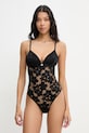 HUGO боді жіноче мереживне BLOOM LACE BODYSUIT чорний 50561602