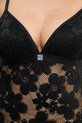 HUGO боді жіноче мереживне BLOOM LACE BODYSUIT чорний 50561602