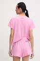 Karl Lagerfeld piżama damska bawełniana z elastanem IKON B2W45005 różowy SS26