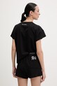 Karl Lagerfeld piżama damska bawełniana z elastanem IKON B2W45005 czarny SS26