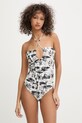 Karl Lagerfeld strój kąpielowy jednoczęściowy damski beżowy B2W46057