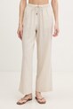 women'secret spodnie plażowe z dodatkiem lnu beżowy 5543668