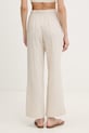 Odzież women'secret spodnie plażowe z dodatkiem lnu 5543668 beżowy