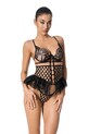 GOD SAVE QUEENS body damskie VALENTINA CORSETED BODYSUIT czarny GSQ.184.160