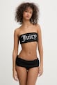 Juicy Couture dvodijelni kupaći kostim za žene BANDEAU BIKINI crna JCITS126205