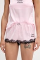 Abbigliamento Juicy Couture pigiama a due parti da donna VEST & SHORT JCYPJ126862 rosa