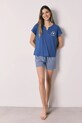 Oblečení women'secret dvoudílné pyžamo dámské s viskózou 3133504 modrá