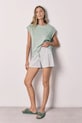Ruházat women'secret kétrészes pizsama női pamut 3593024 zöld