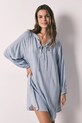 Odzież women'secret koszula nocna damska z wiskozy 4923664 niebieski