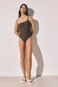 Ruházat women'secret női egyrészes fürdőruha 5523317 barna